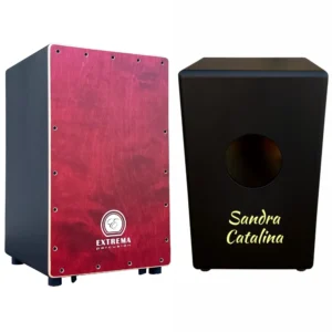 Cajón Flamenco Personalizado Extrema Percusión modelo Eclipse Tapa Roja