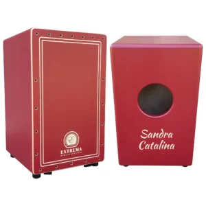 Cajón Flamenco Esencia Rojo personalizado de Extrema Percusion
