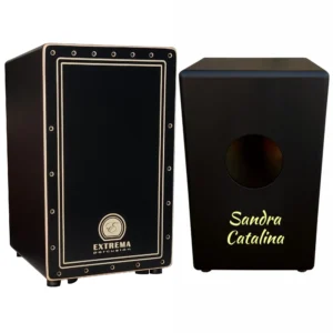 Cajón Flamenco Esencia Negro Personalizado de Extrema Percusión