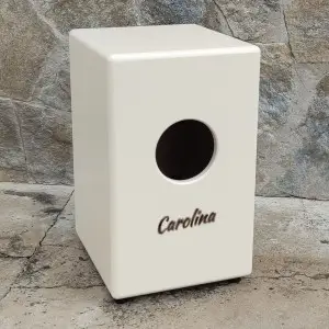 Cajon flamenco modelo esencia con el cuerpo de color crema personalizado