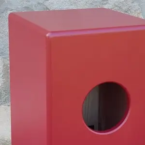 Esquinas redondeadas y agujero regruesado del cajon Esencia Rojo