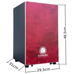 Medidas de cajón flamenco Eclipse Tapa Roja de Extrema Percusión