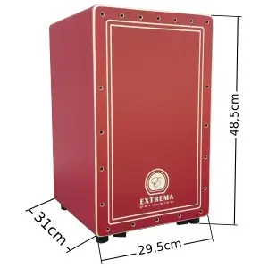 Medidas del cajon flamenco esencia rojo