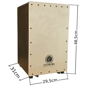 Medidas del cajon Estudio Tapa Natural de Extrema Percusion