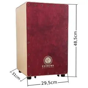 Medidas del cajon flamenco estudio tapa roja