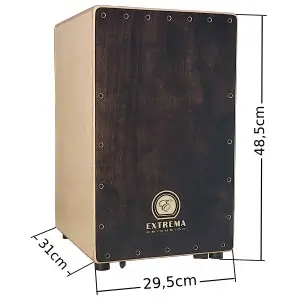 Medidas del cajón de percusión Estudio Tapa Wengue