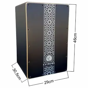 Medidas cajon flamenco mosaico negro