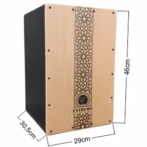 medidas de cajon flamenco mosaico tapa haya