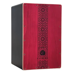 Cajon flamenco mosaico tapa roja de extrema percusion