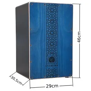 medidas de cajon flamenco mosaico tapa azul