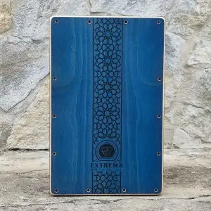 Tapa azul de cajon flamenco mosaico