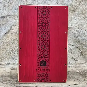 Tapa del cajon flamenco modelo mosaico tapa roja